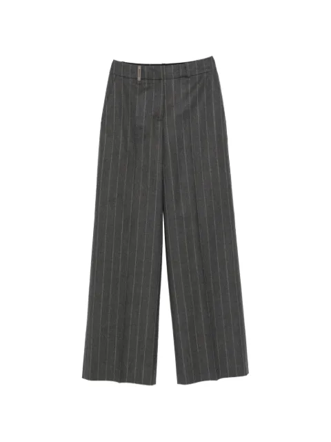 Peserico pinstripe-pattern palazzo pants Grey A0483505702