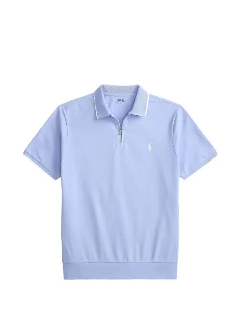 Polo Ralph Lauren zip-neck logo-embroidered polo shirt Blue 710B19737002