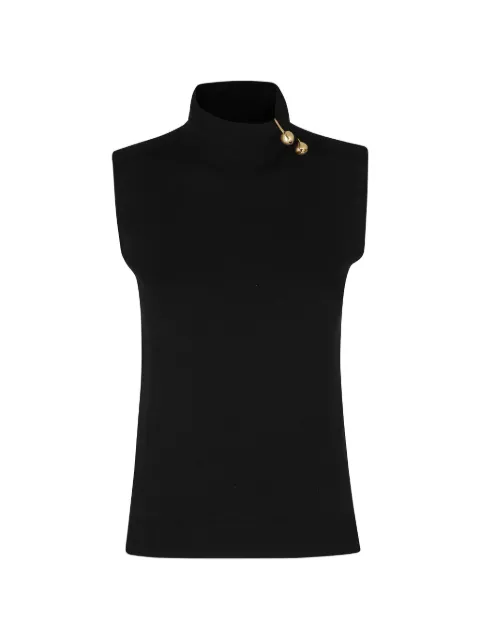 Alberta Ferretti button-detail turtleneck tank top Black AEF262UA08806603
