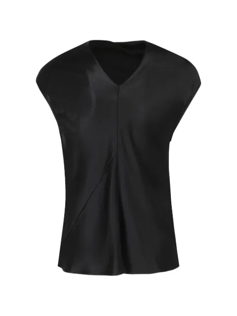 Alberta Ferretti satin-finish cowl-neck top Black A08086627