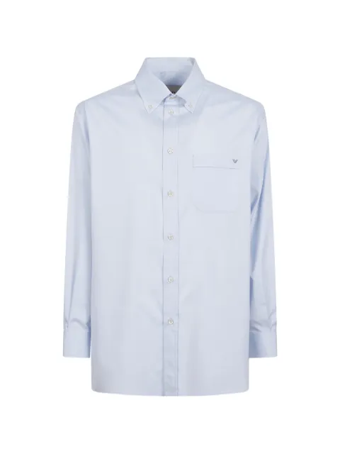 Valentino Garavani VGold-plaque pocket shirt Blue VABU15BH1
