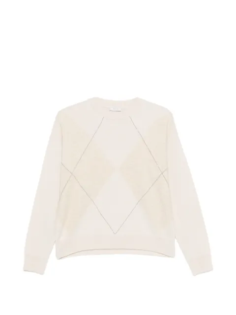 Peserico long-sleeve chain-trim sweater Neutrals S99536F12F9283