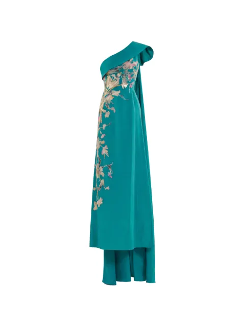 Saiid Kobeisy one-shoulder embroidered evening dress Blue RTEVSS26LD044