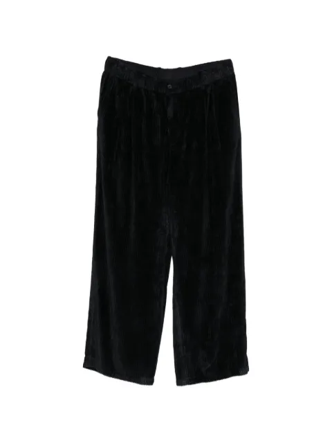 Giorgio Armani pleated corduroy trousers Black GM004538TE23799
