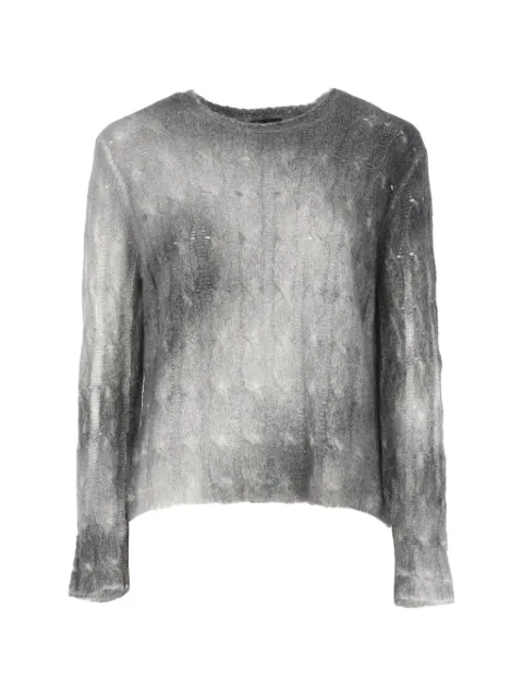 Avant Toi cable-knit tie-dye sweater Grey 226WD1445CSGVKV00997
