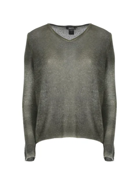 Avant Toi V-neck cashmere sweater Green 226WD1212CLIVHV00719