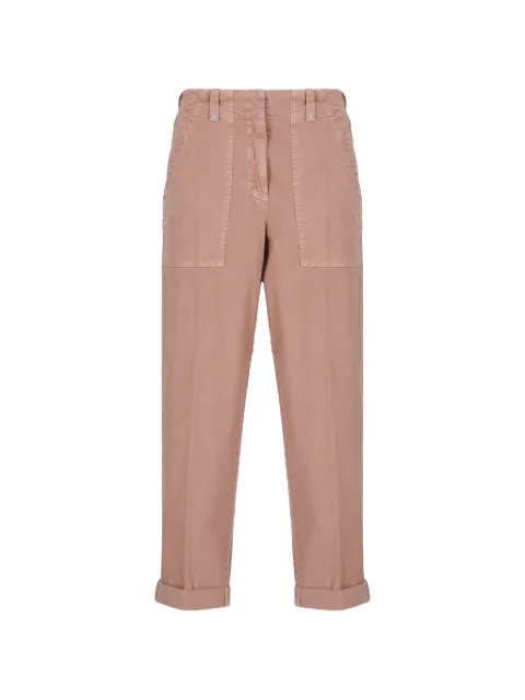 Peserico patch-pocket turn-up trousers Neutrals A04511T307957256