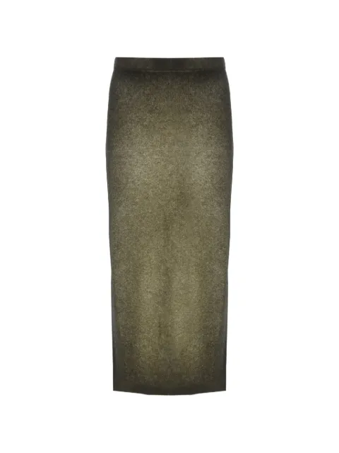 Avant Toi fine-knit gradient-effect straight skirt Green 226WD1594CSMVHV00719