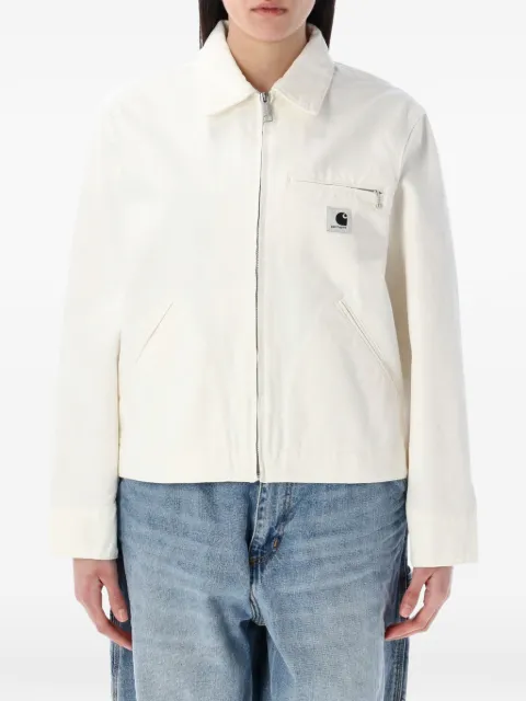 Carhartt WIP logo-patch zip-up jacket Neutrals I034844