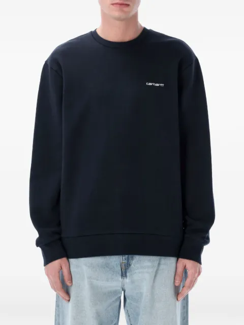 Carhartt WIP Script logo-embroidered sweatshirt Blue I034496