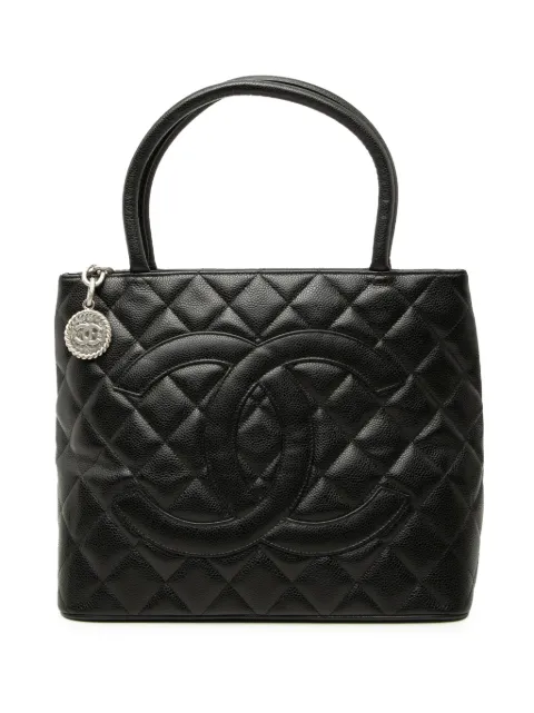CHANEL Pre-Owned 2008-2009 Caviar Medallion tote bag Black DFT8EVEX00ZP39B6