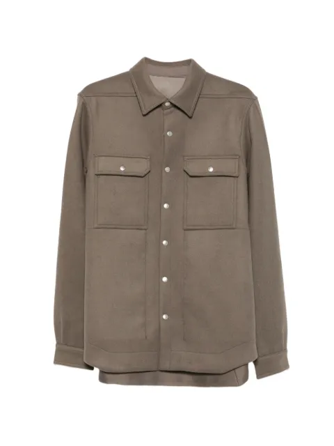 Rick Owens press-stud flap-pocket jacket Grey RU02F4729WMT