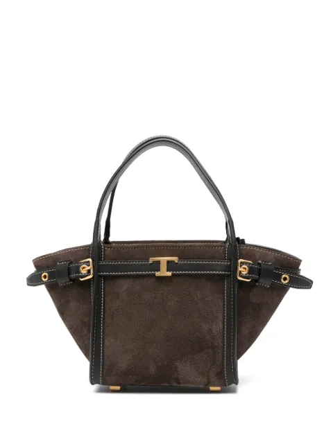 Tod's mini T Timeless buckle-detail tote bag Brown XBWTIMA0100P3A