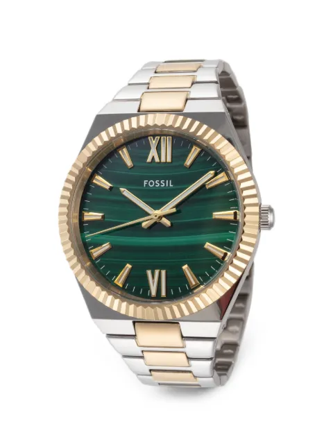 FOSSIL Scarlette fluted-bezel 38mm watch Green ES5334