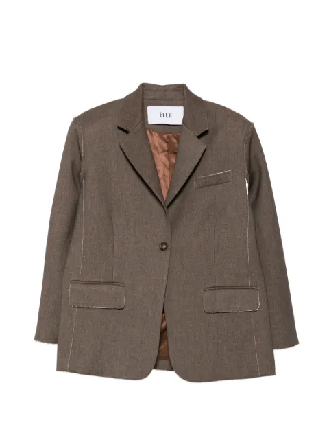 Eleh single-breasted blazer Brown EFW260004