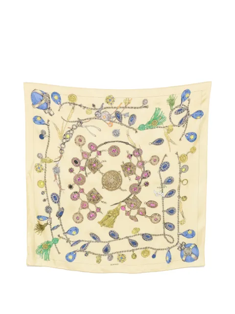 Versace jewellery-print scarf Yellow 10016001A18820
