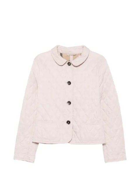 Burberry Pre-Owned 2010s diamond-quilted Peter Pan collar jacket Pink BU420CDY