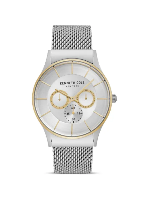 KENNETH COLE mesh-strap 42mm watch Silver KC51040023