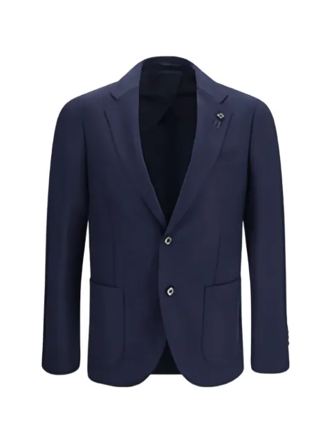 Lardini single-breasted notch-lapel blazer jacket Blue CN528AEACIF67514