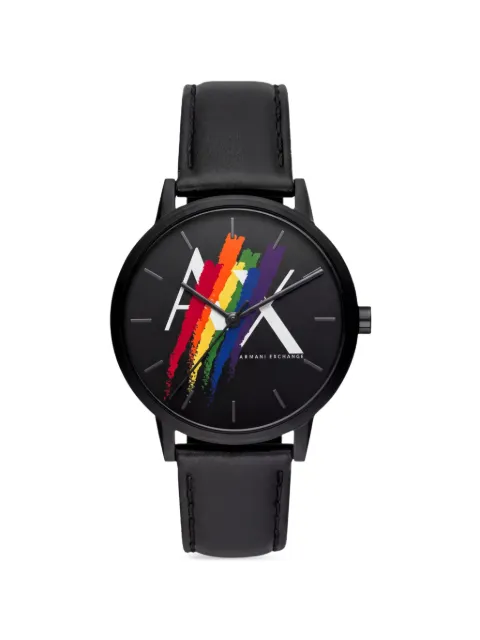 Armani Exchange Cayde logo-print 42mm watch Black AX7120