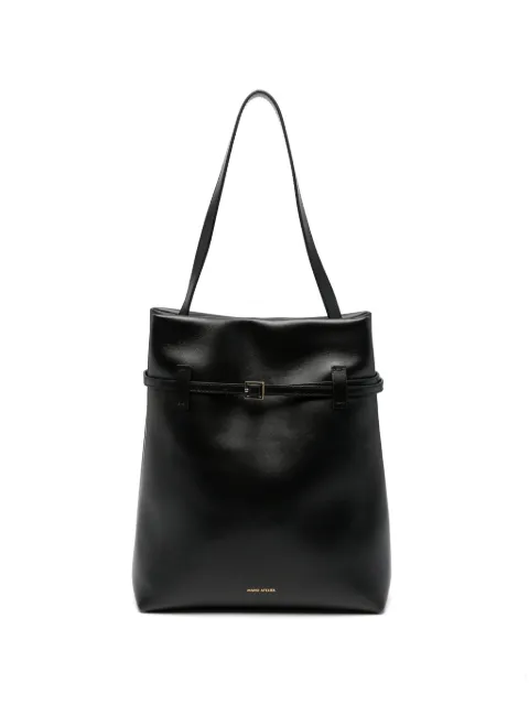 Manu Atelier buckle-detail leather tote bag Black 2025107