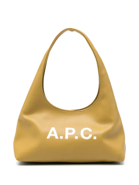A.P.C. baby Ninon logo-print tote bag Yellow PUAATF67027