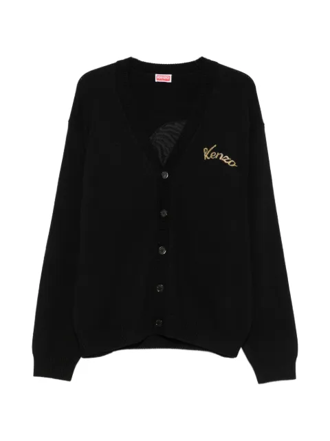 Kenzo beaded tiger-motif cardigan Black FG65CA8213FN