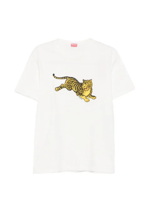 Kenzo tiger-print T-shirt White FG65TS1654SG