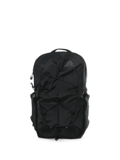 GREGORY logo-print bungee-cord backpack Black 160167