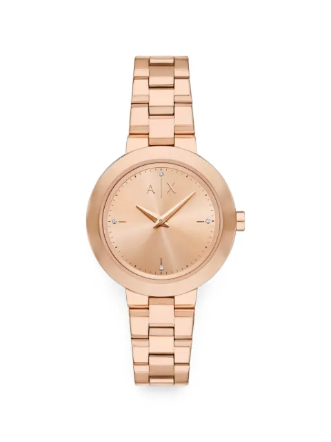 Armani Exchange Jackie crystal-embellished 36mm watch Pink AX5177