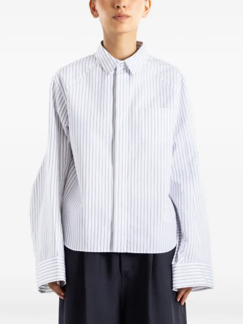 sacai vertical-stripe long-sleeve shirt White 2608668