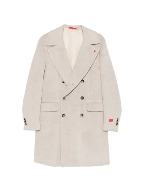 Isaia double-breasted coat Neutrals 00718694790