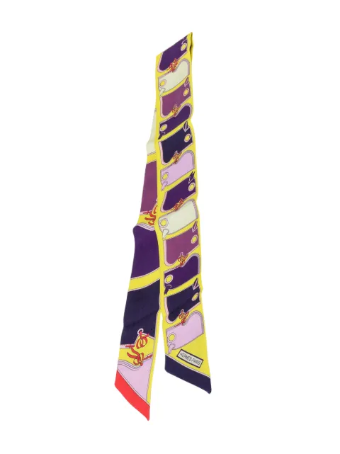 Hermès Pre-Owned 20th Century Camails Twilly Silk Scarf scarves Yellow BTZHSSQ1KMLFTQC7