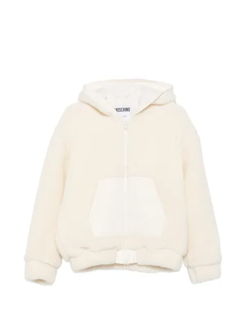 Moschino Pre-Owned 2010s faux-shearling hoodie jacket Neutrals MO380CDX