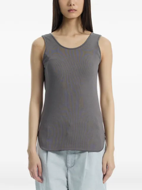 Determ; ribbed scoop-neck tank top Grey DT61RT02
