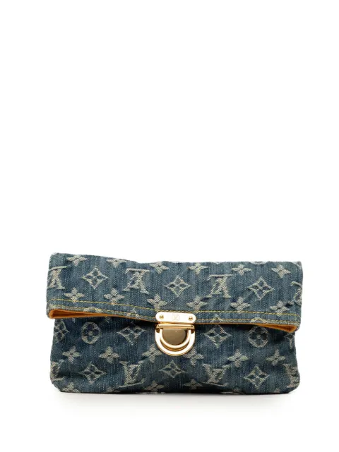 Louis Vuitton Pre-Owned 2006 Monogram Denim Pochette Plate clutch bag Blue C3LSKRDLNI9FUFHM
