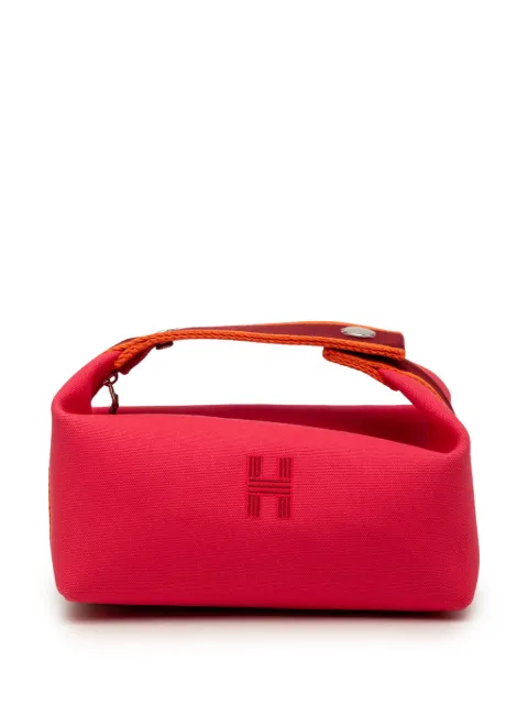 Hermès Pre-Owned 2010-2026 Small Toile Bride A Brac Case vanity bag Pink 619Y6MFVCYB41Z62