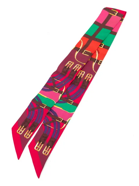 Hermès Pre-Owned 2000-2026 Mors a Jouets Twilly Silk Scarf scarves Pink CULH5BKVAQQF867L