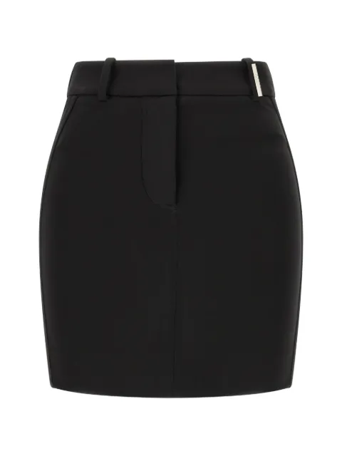 The Attico metal-plate logo-embroidered mini skirt Black 261WCR00158VVP002AA