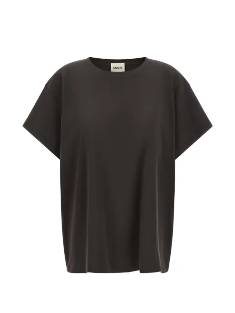 KHAITE Winsley dropped-shoulder cotton T-shirt Grey 183321021748