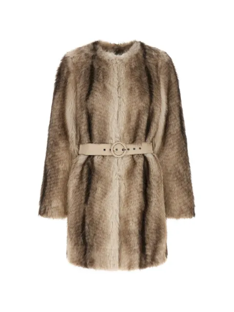 TWINSET belted gradient-effect coat Brown 262TP2241