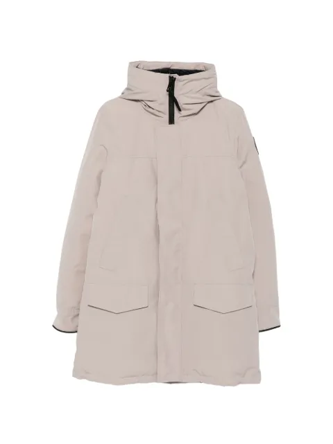 Canada Goose hooded logo-patch coat Neutrals 2052MB