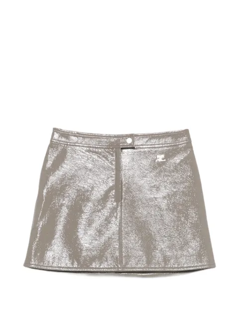Courrèges Reedition vinyl mini skirt Grey PERCJU001VY0014