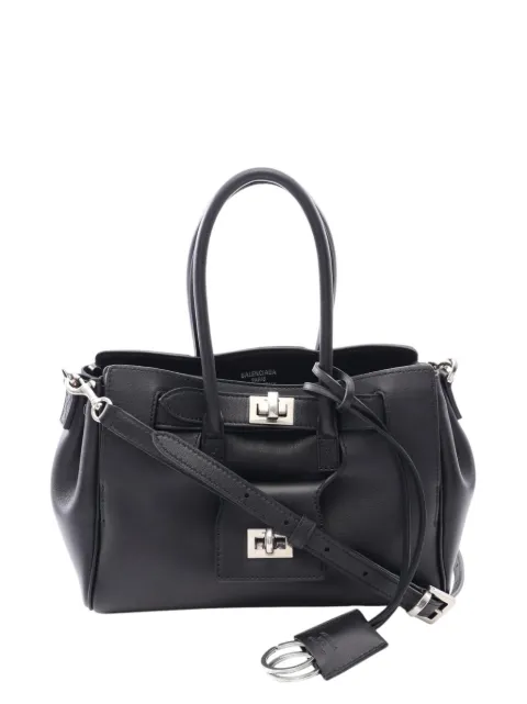 Balenciaga Pre-Owned 2005-2026 Mini Calfskin Bel Air Carry All Tote satchel Black TX4PEBGV7EC8EQER