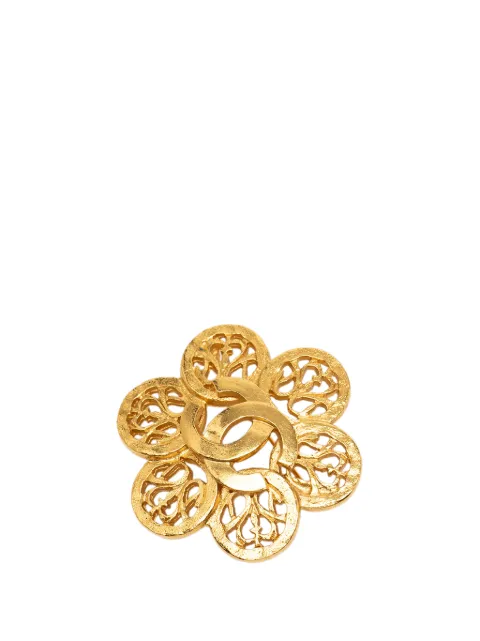 CHANEL Pre-Owned 1996 CC Gold Plated Flower Brooch costume brooch Gold AZ1XBCDWKQE63XB6