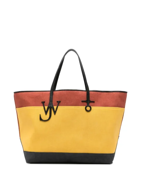 JW Anderson logo-pendant colour-block tote bag Yellow HB0790FA0544