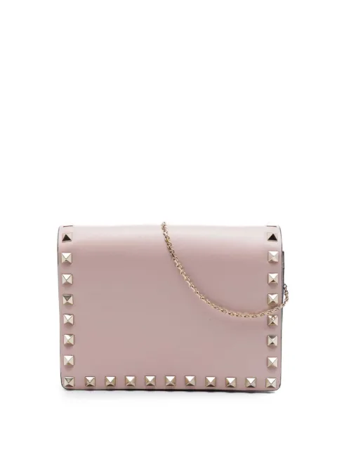 Valentino Garavani Pre-Owned 2000-2017 Leather Rockstud Chain Pouch crossbody bag Pink GHGL7A8EFRI4OAVU