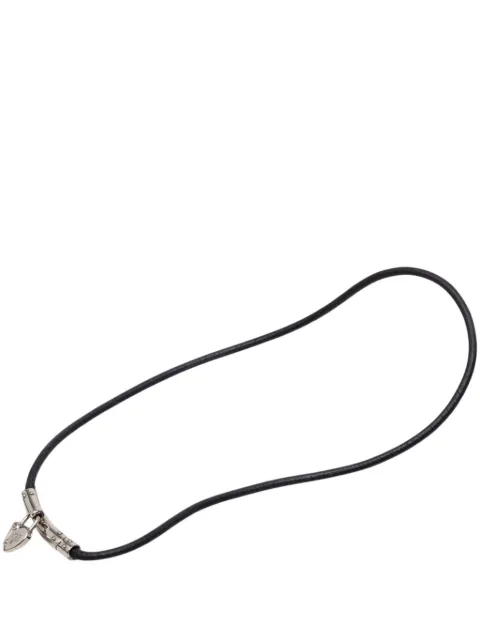 Hermès Pre-Owned 2000-2026 Palladium Plated Vive L Idee Heart Padlock Choker Necklace costume necklace Black YZ7I85ZPA4OWWEGY