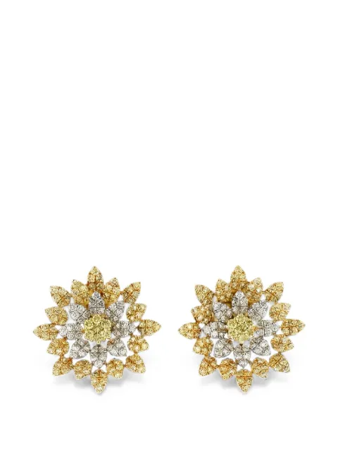 HYT Jewelry flower diamond earrings Gold E557JN