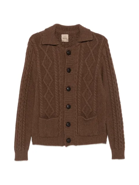 RAKKI Steve McQueen cable-knit cardigan Brown CROWNPOLOWVB